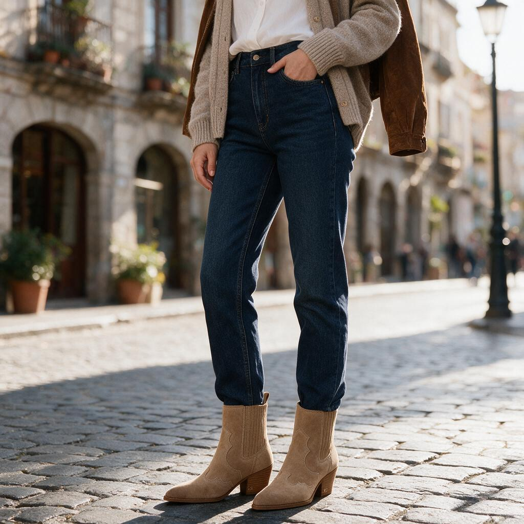 ๐ค Western Ankle Boots | Suede-Look Finish | Cowgirl Style Statement
