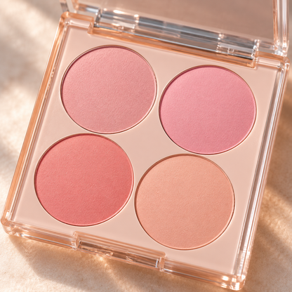 🌷 Beauty-Lovers | Four-Tone Powder Blush Palette | Soft Summer Radiance