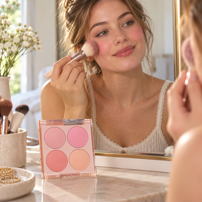 🌷 Beauty-Lovers | Four-Tone Powder Blush Palette | Soft Summer Radiance
