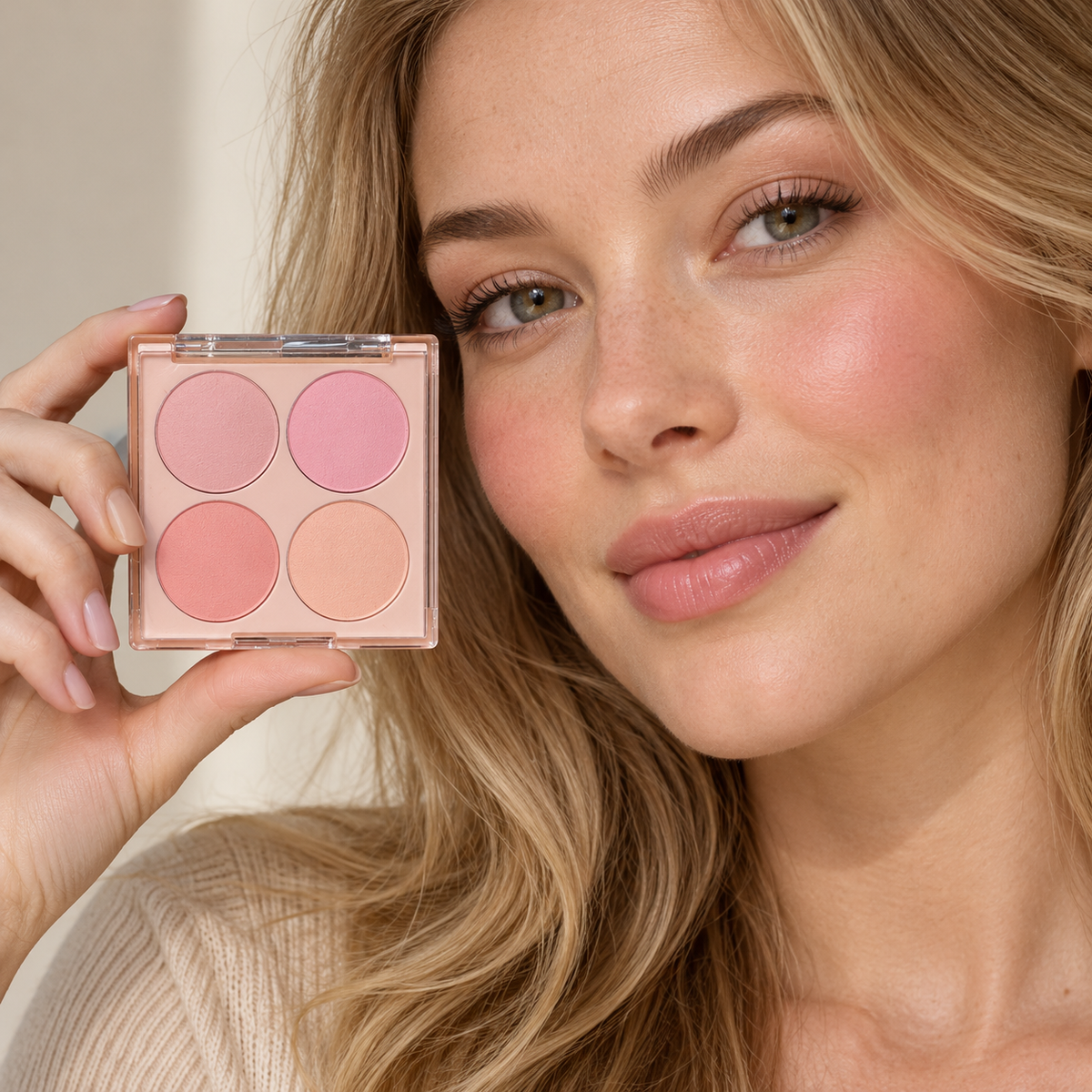🌷 Beauty-Lovers | Four-Tone Powder Blush Palette | Soft Summer Radiance