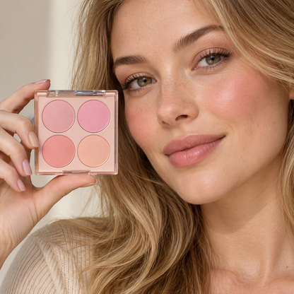 🌷 Beauty-Lovers | Four-Tone Powder Blush Palette | Soft Summer Radiance