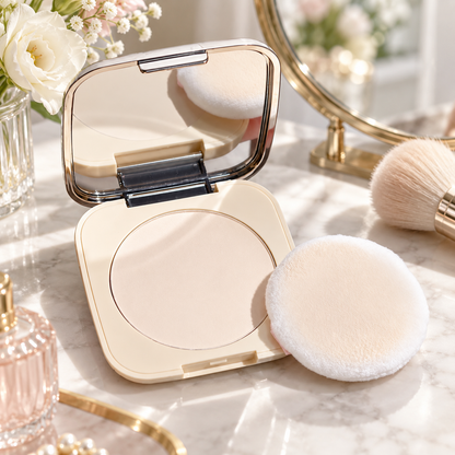 🪞 Touch-Up Ready | Silky Pressed Powder Essential | Beauty-Lover Soft-Matte Finish