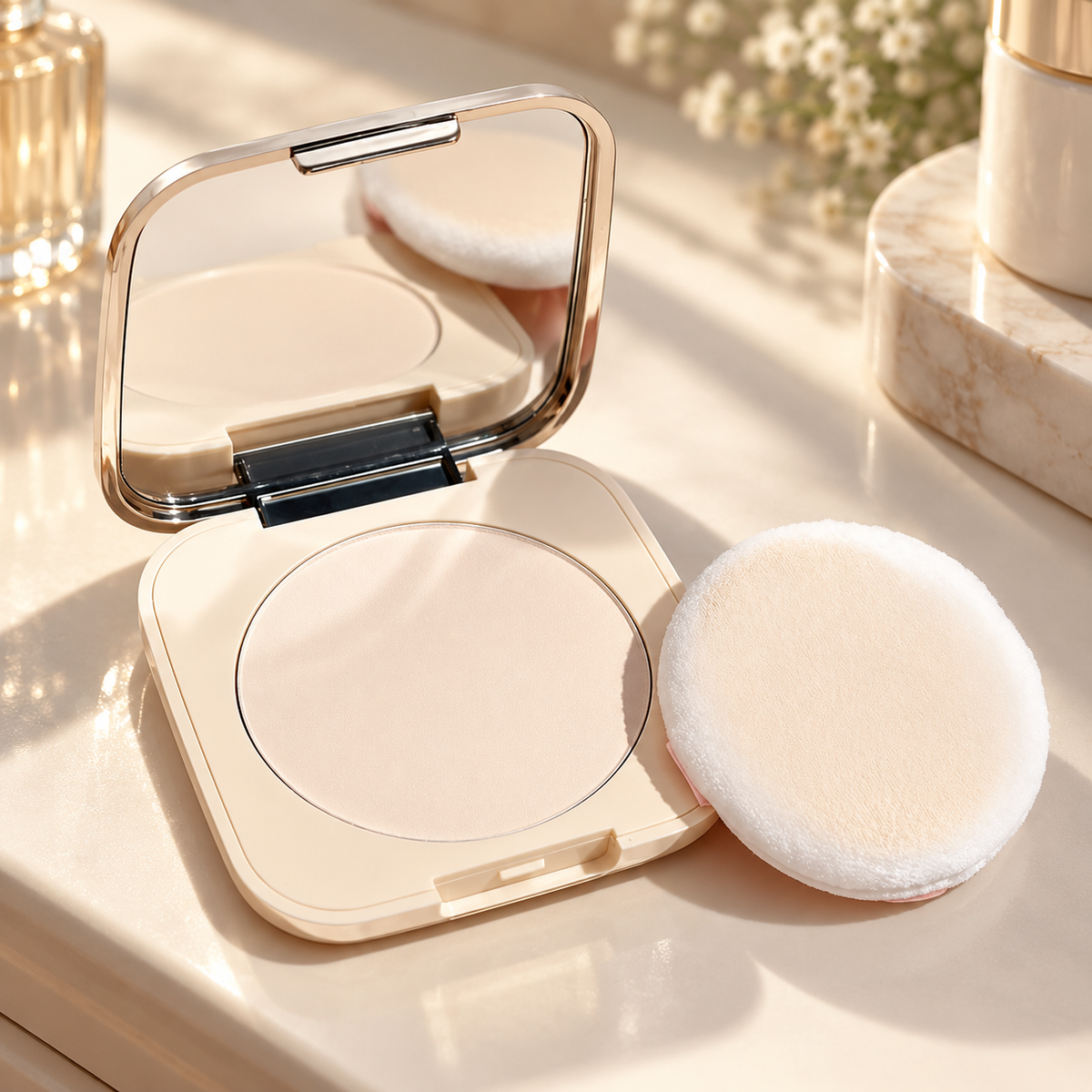 🪞 Touch-Up Ready | Silky Pressed Powder Essential | Beauty-Lover Soft-Matte Finish