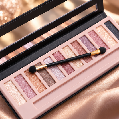 🎨 Eye-Catching | Silky Multi-Color Everyday Palette | Makeup-Lover Shimmer Finish