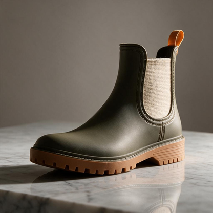 🌧️ Rain Boots | Matte Finish | Rainy Days | Mom | Olive-Chelsea