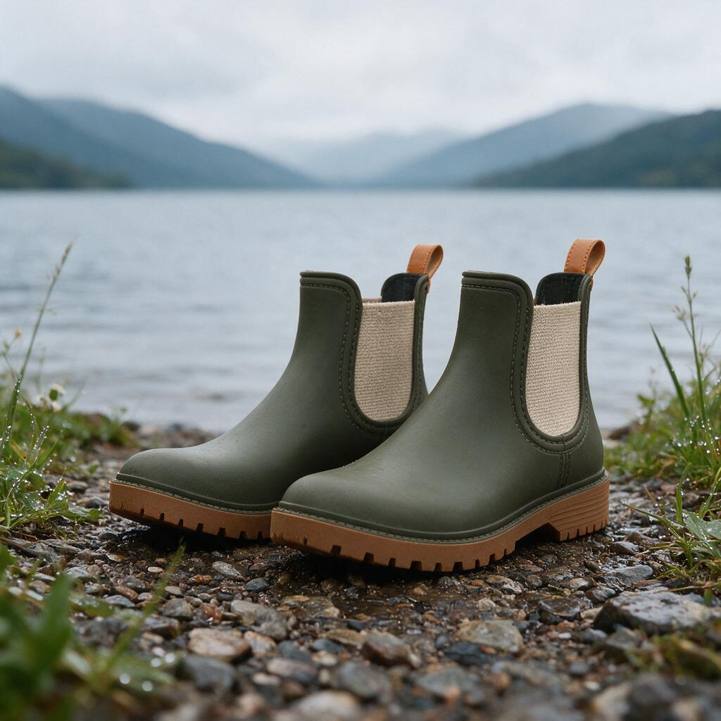🌧️ Rain Boots | Matte Finish | Rainy Days | Mom | Olive-Chelsea