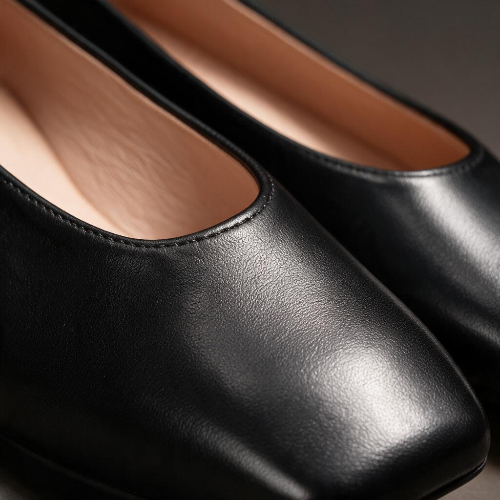 🩰 Ballet Flats | Leather-Look Office Wear | Giftable Square-Toe Style