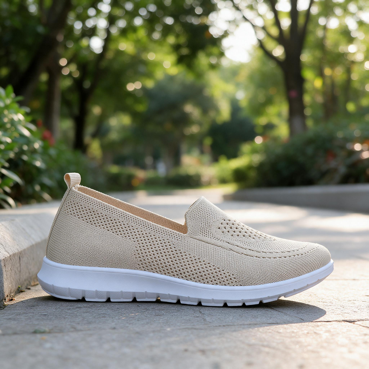 🌿 Slip-On Shoes | Breathable Knit | Everyday Comfort for Travelers