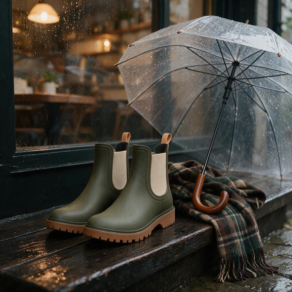 🌧️ Rain Boots | Matte Finish | Rainy Days | Mom | Olive-Chelsea