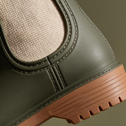 🌧️ Rain Boots | Matte Finish | Rainy Days | Mom | Olive-Chelsea