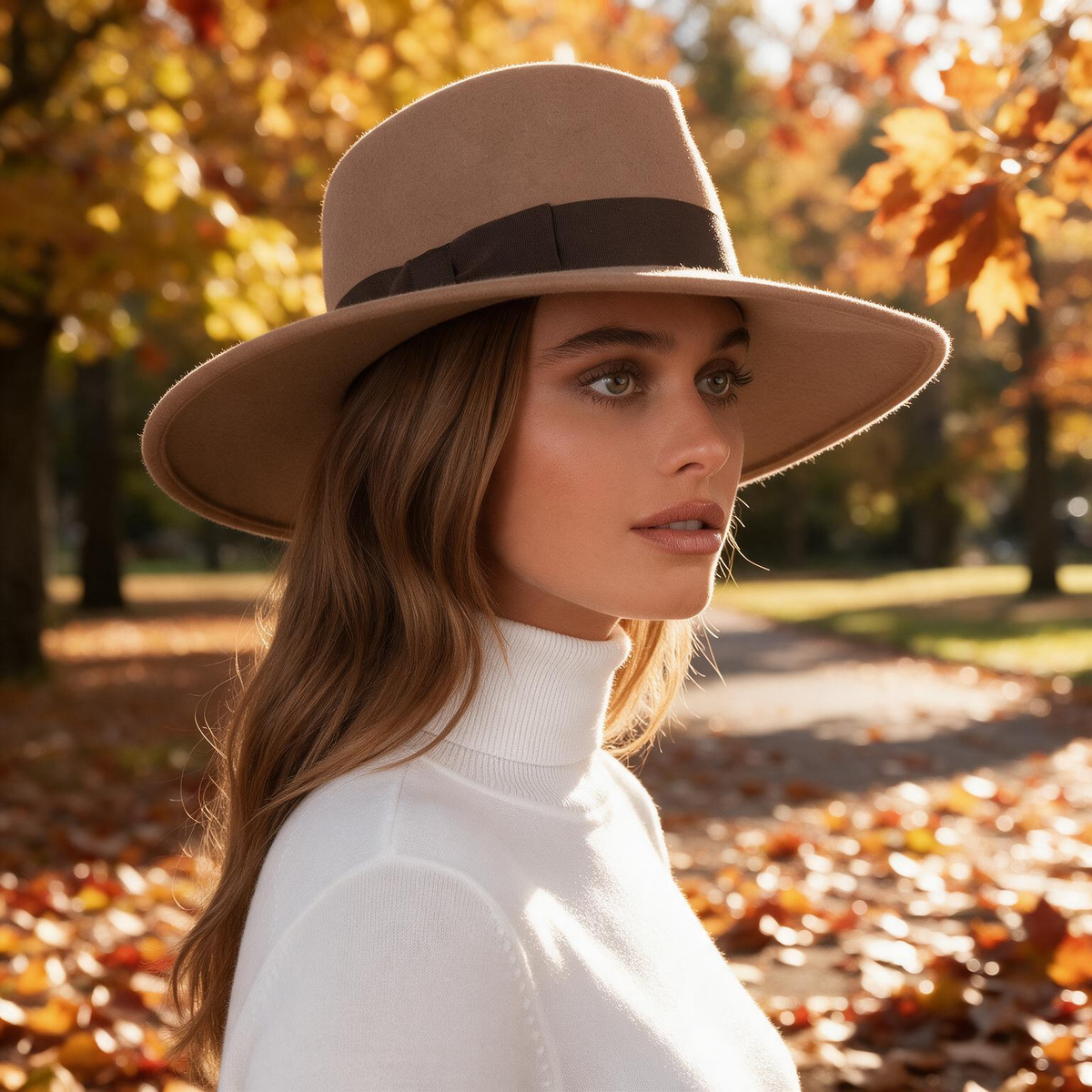 🤎 Fedora | Wool Felt | Travel | Women | Classic Wide-Brim Elegance