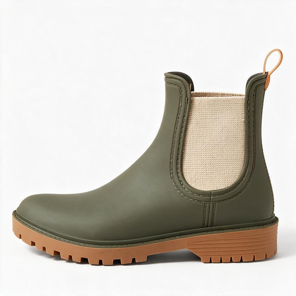🌧️ Rain Boots | Matte Finish | Rainy Days | Mom | Olive-Chelsea