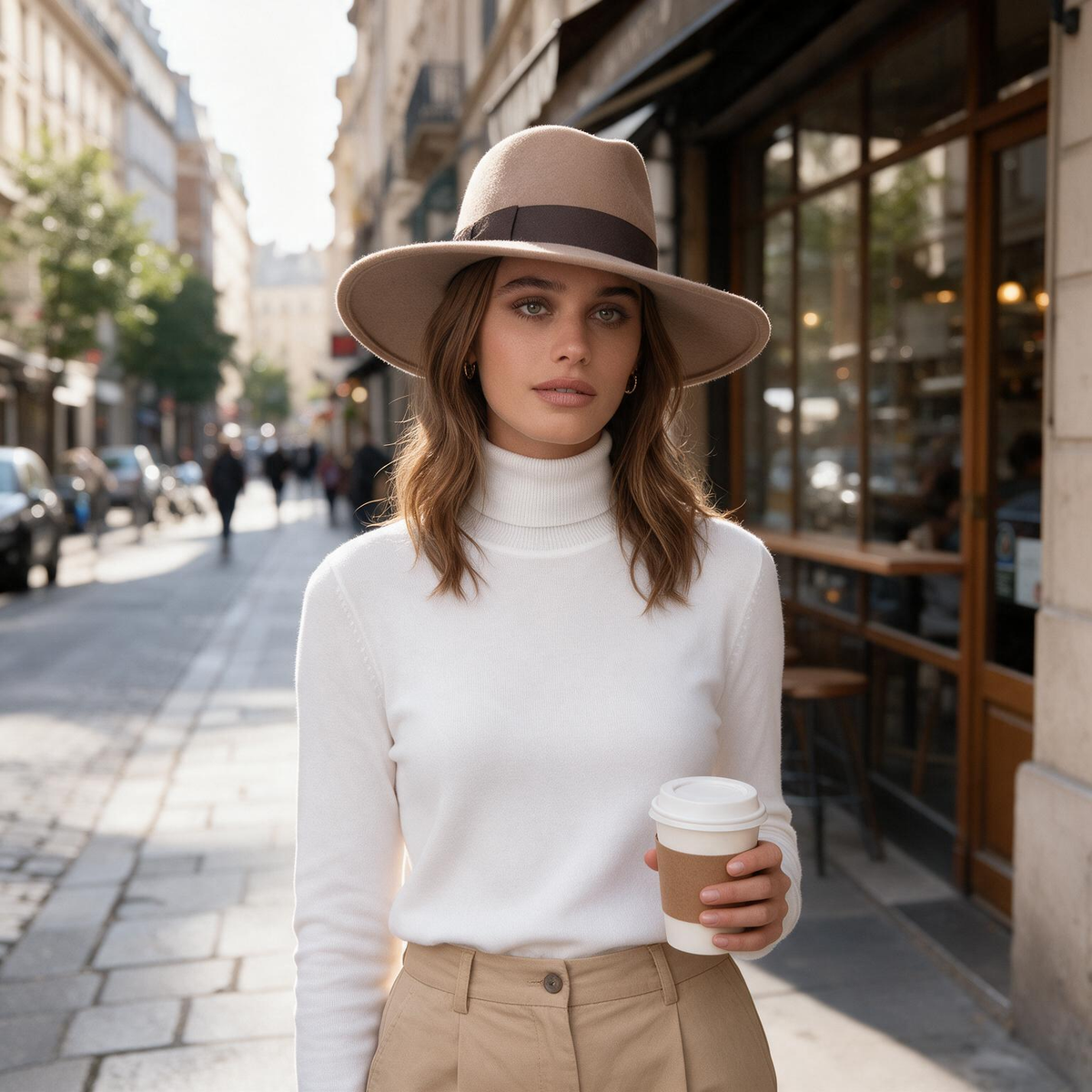 🤎 Fedora | Wool Felt | Travel | Women | Classic Wide-Brim Elegance